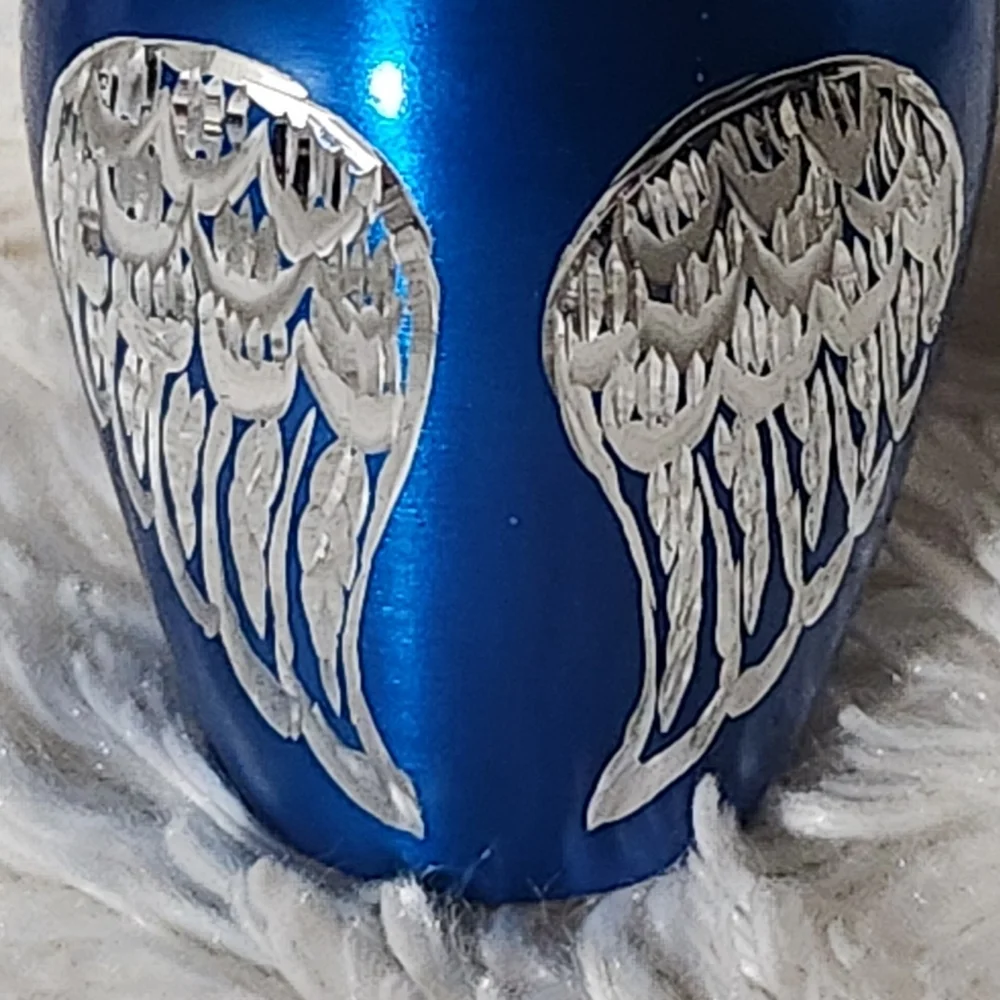 KEEPSAKE COMPANY Blue Angel Wings Small Ash Urn